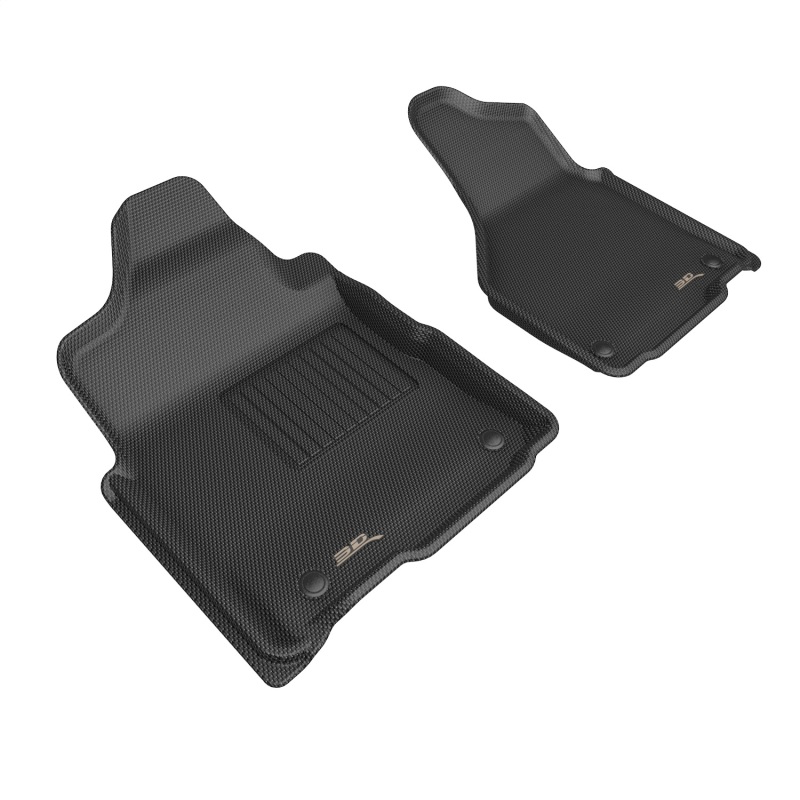 Dodge Ram 2500 Regular Cab Floor Mats - Front - 3D MAXpider - Kagu - Black - `19-`26